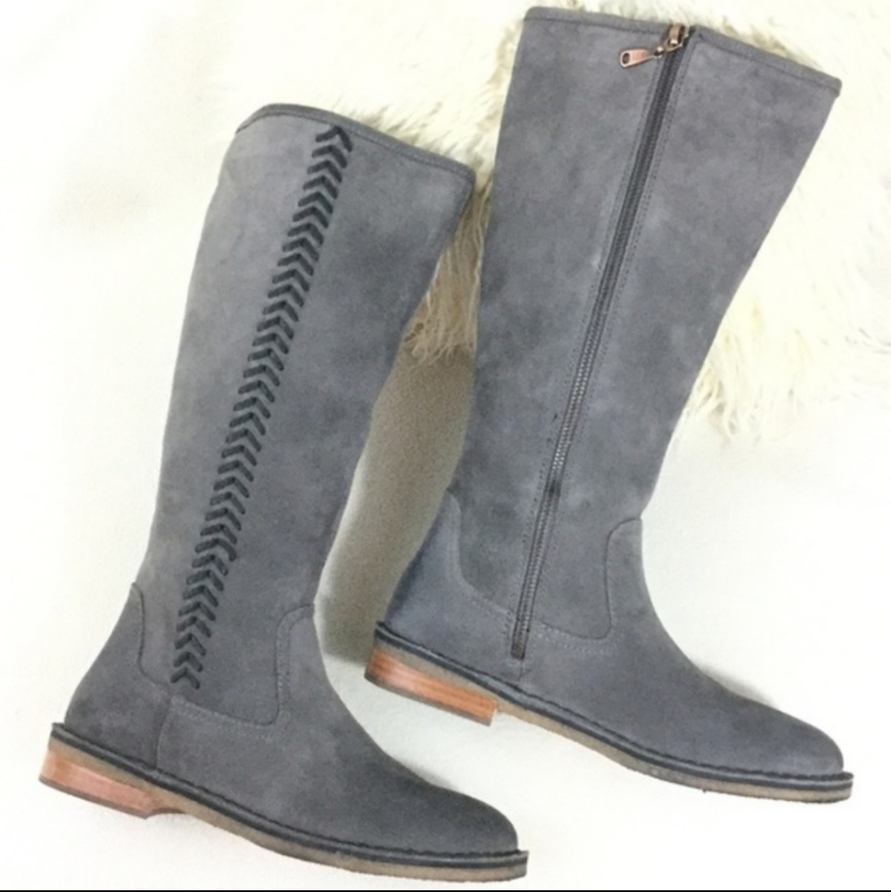 UGG Tall Grey Suede Boots
